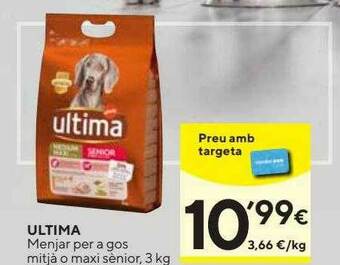 Caprabo Ultima Menjar Per A Gos Mitjá O Maxi Sènior oferta