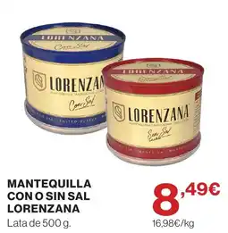 Supercor LORENZANA Mantequilla con o sin sal oferta