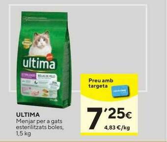 Caprabo Ultima Menjar Per A Gats Esterilitzats Boles oferta