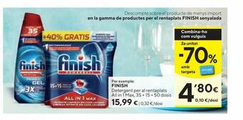 Caprabo Finish Detergent Per Al Rentaplats All In 1 Max oferta