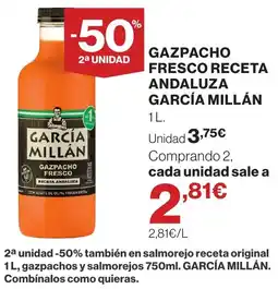 Supercor GARCÍA MILLÁN Gazpacho fresco receta andaluza oferta