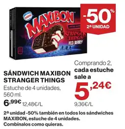 Supercor Sandwich maxibon stranger things oferta