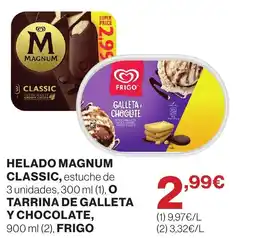 Supercor MAGNUM helado classic o tarrina de galleta oferta
