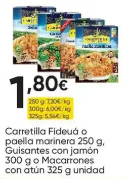 FROIZ Carretilla Fideuá o paella marinera o Guisantes con jamón o Macarrones con atún oferta
