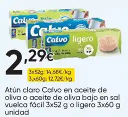 FROIZ Calvo atún claro en aceite de oliva o aceite de oliva bajo en sal oferta