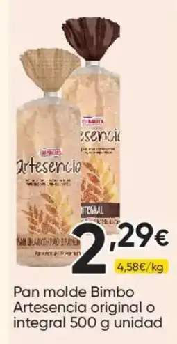 FROIZ Pan molde Bimbo Artesencia original o integral oferta