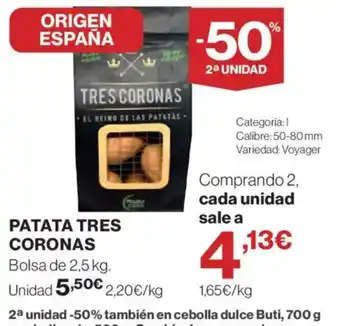 Tres coronas patata
