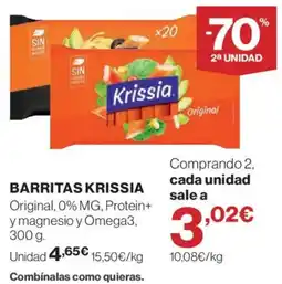 El Corte Inglés Krissia barritas original oferta