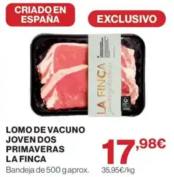 El Corte Inglés La Finca lomo de vacuno joven dos primaveras oferta