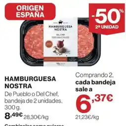 El Corte Inglés Hamburguesa nuestra oferta