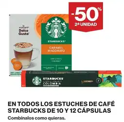 Supercor En todos los estuches de café starbucks de 10 y 12 cápsulas oferta