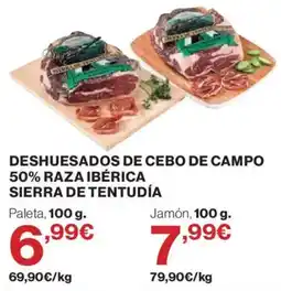 El Corte Inglés Sierra de Tentudía deshuesados de cebo de campo 50% raza ibérica oferta