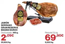 El Corte Inglés Jamón serrano gran reserva magno duroc oferta