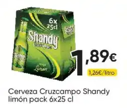 FROIZ Cerveza Cruzcampo Shandy limón oferta