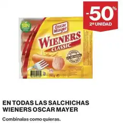 El Corte Inglés En todas las salchichas wieners oscar mayer oferta