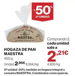 El Corte Inglés Maestra hogaza de pan oferta