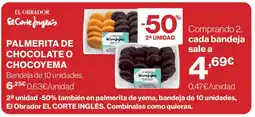 El Corte Inglés El obrador palmerita de chocolate o chocoyema oferta