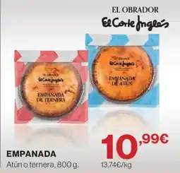El Corte Inglés El obrador empanada oferta