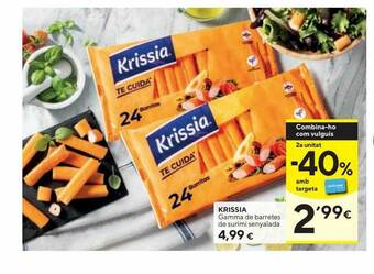 Caprabo Krissia Gamma De Barretes De Surimi Senyalada oferta