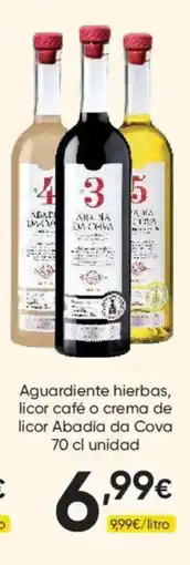 FROIZ Abadía da Cova aguardiente hierbas, licor café o crema de licor oferta