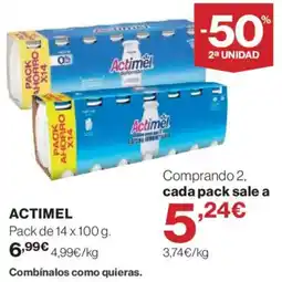 El Corte Inglés Actimel oferta