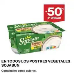 El Corte Inglés Sojasun En todos los postres vegetales oferta