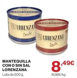 El Corte Inglés Lorenzana mantequilla con o sin sal oferta