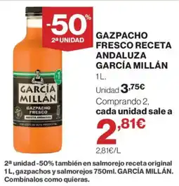 El Corte Inglés garcía millán gazpacho fresco receta andaluza oferta