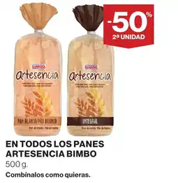 Supercor BIMBO En todos los panes artesencia oferta
