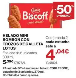 El Corte Inglés Lotus Biscoff mini sticks oferta