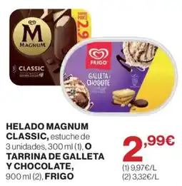 El Corte Inglés magnum helado classic tarrina de galleta y chocolate oferta