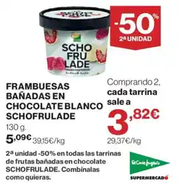 El Corte Inglés Schofrulade frambuesas bañadas en chocolate blanco oferta