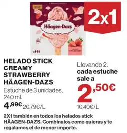El Corte Inglés Häagen-Dazs helado stick creamy strawberry oferta
