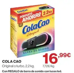 El Corte Inglés Cola Cao original o turbo oferta