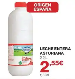El Corte Inglés Asturiana leche entera oferta