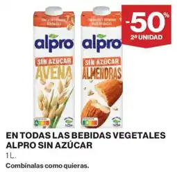 El Corte Inglés Alpro En todas las bebidas vegetales sin azúcar oferta