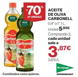 El Corte Inglés Carbonell aceite de oliva oferta