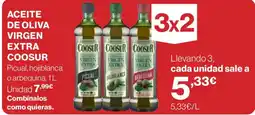 El Corte Inglés Coosur aceite de oliva virgen extra oferta