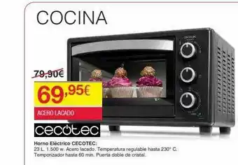 Chafiras Horno Eléctrico Cecotec oferta