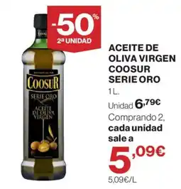 El Corte Inglés Coosur aceite de oliva virgen serie oro oferta