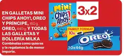 Supercor En galletas mini chips ahoy!, oreo y príncipe,oreoy todas las galletas y bollería milka oferta