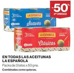 El Corte Inglés La Española En todas las aceitunas oferta