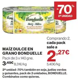 El Corte Inglés Maíz dulce en grano bonduelle oferta