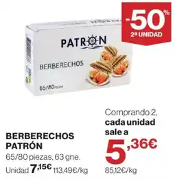 El Corte Inglés Berberechos Patrón oferta