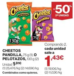 El Corte Inglés Cheetos pandilla oferta