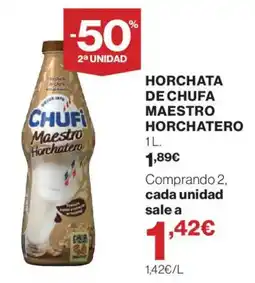 El Corte Inglés Chufi horchata de chufa maestro horchatero oferta