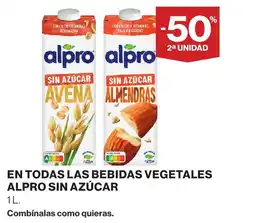 Supercor ALPRO En todas las bebidas vegetales sin azúcar oferta