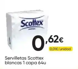 FROIZ Scottex servilletas blancas 1 capa oferta
