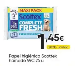 FROIZ Scottex papel higiénico húmedo WC oferta
