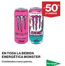 El Corte Inglés Monster En toda la bebida energética oferta